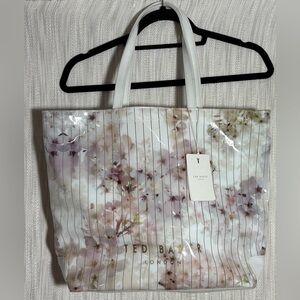 Ted Baker White and Pink Floral Tote